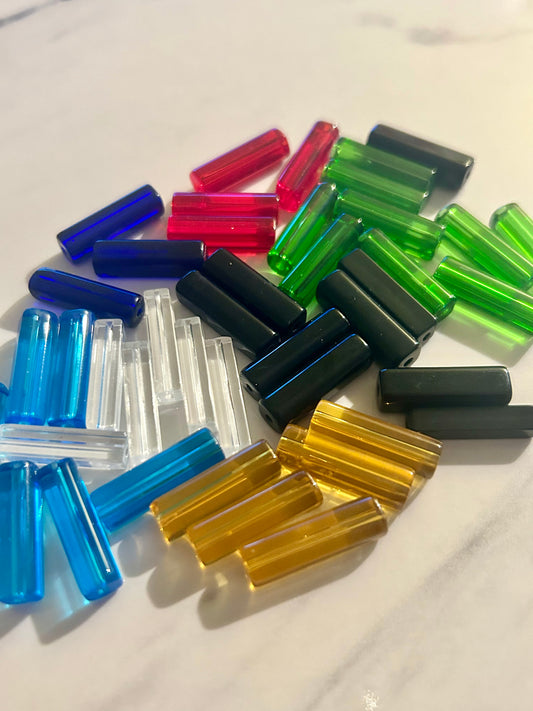 Multi-colored Tube Bead Spacers