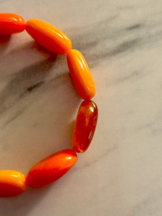 Orange cream - Stretch Bracelet