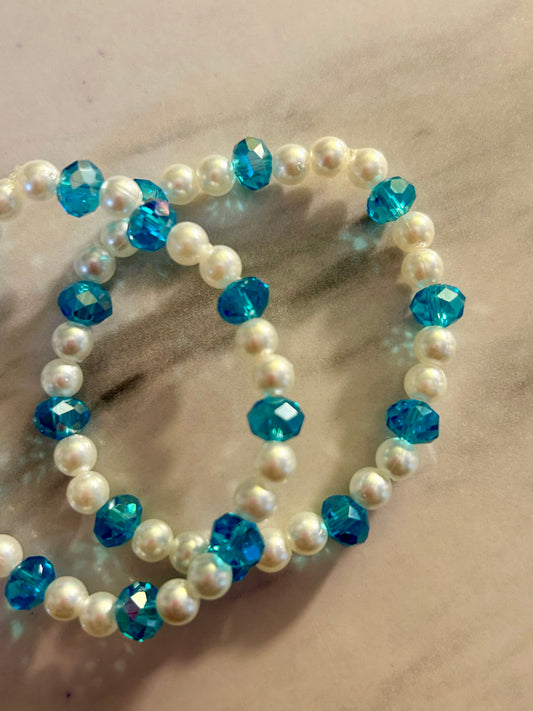 Pearl Azul - Stretch Bracelet