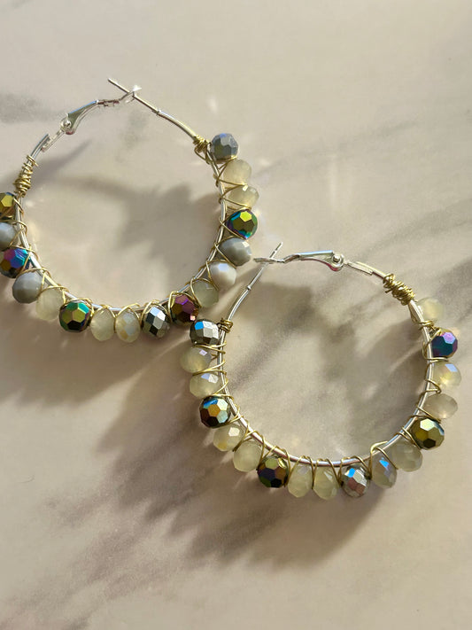 Disco - Wire wrapped earrings