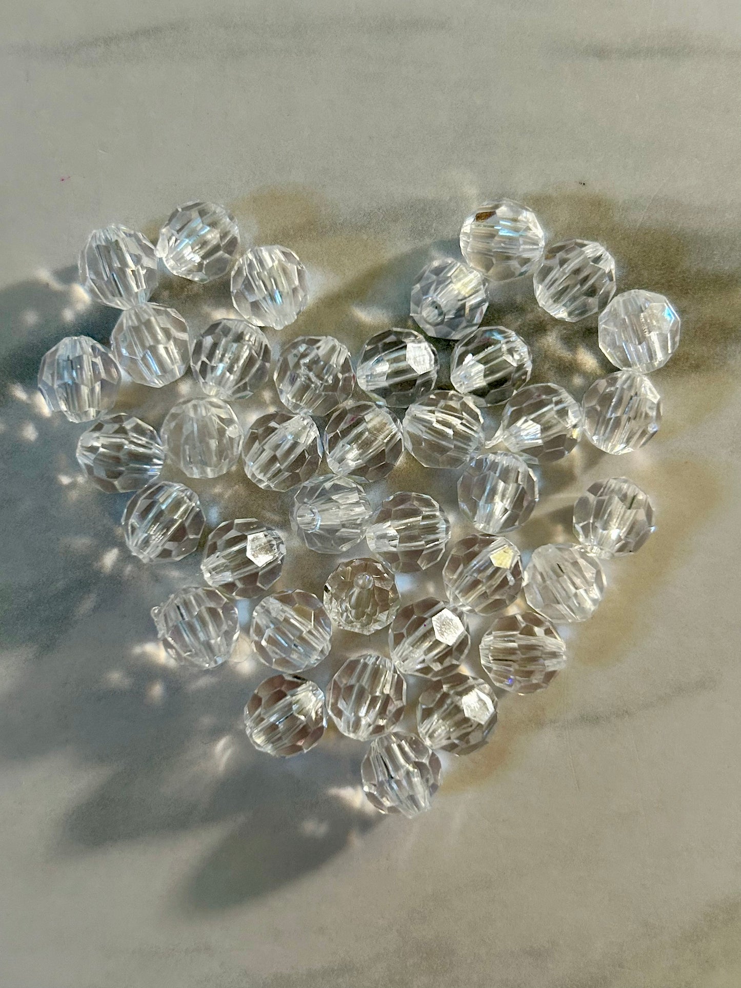 8mm clear crystal beads