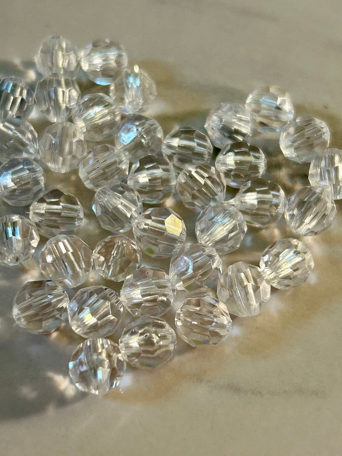 8mm clear crystal beads